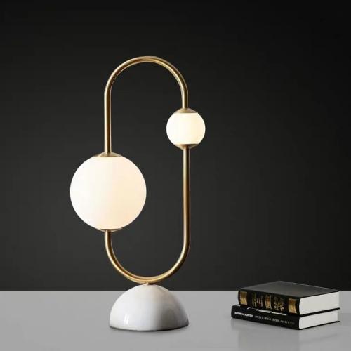 Lámpara de escritorio de dos luces con forma de globo