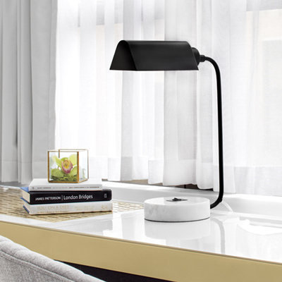 White Marble Desk Lamp