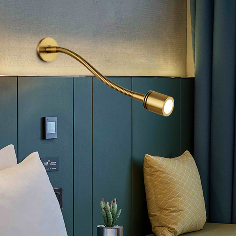 Wall mounted bedside reading light