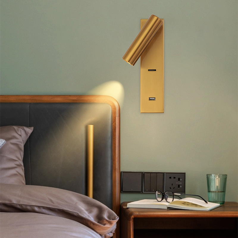 Bedside reading light wall mounted