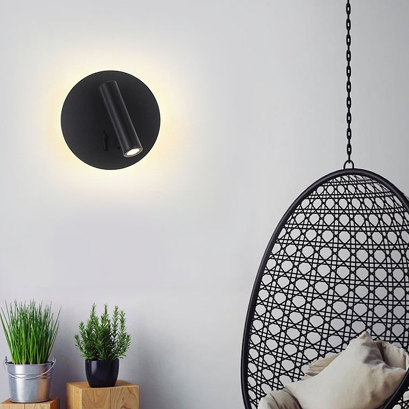 Lámpara de lectura de pared LED orientable