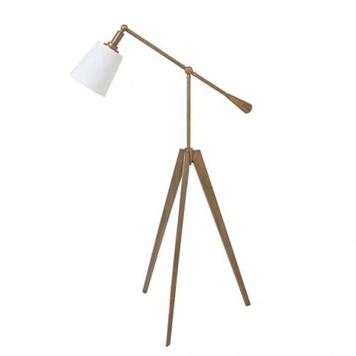 Lámpara de pie trípode contemporánea madera