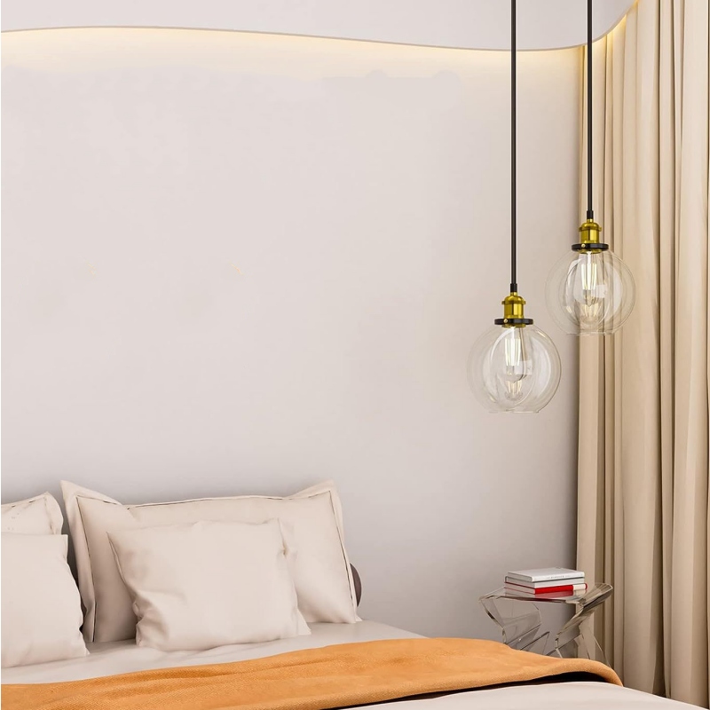 Lámpara colgante Globe para dormitorio