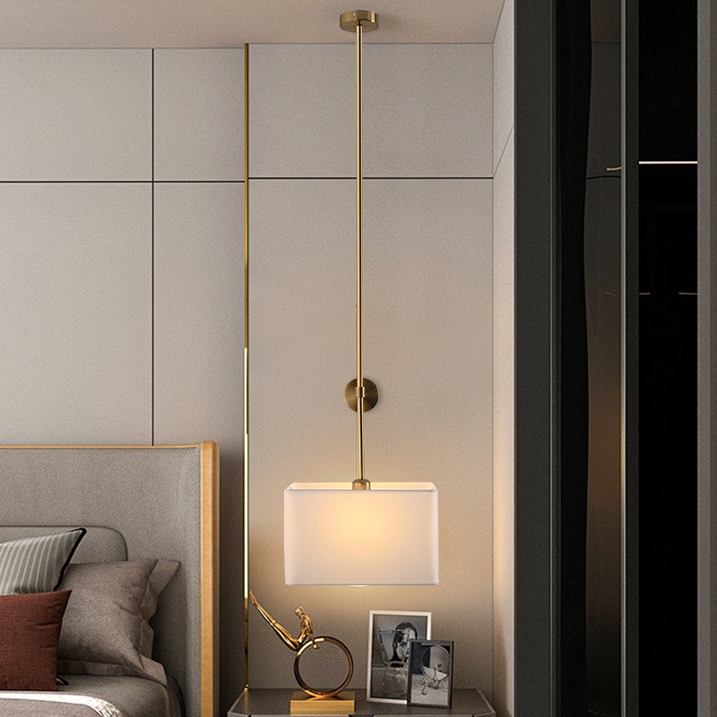 Bedside wall mount pendant lamp