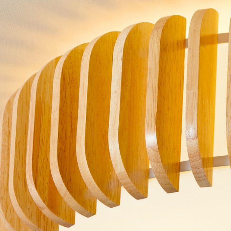 Flush wood ceiling light fixture