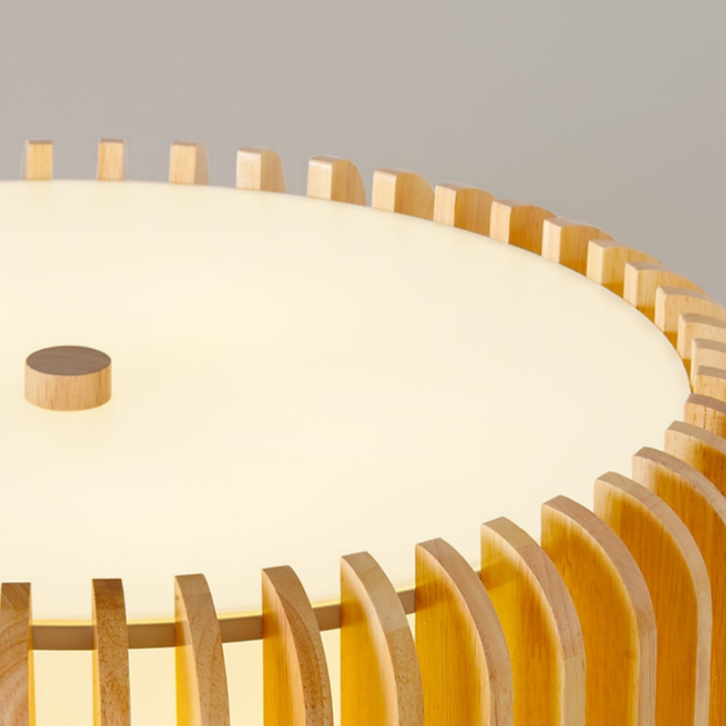 Modern wooden flush mount ceiling light