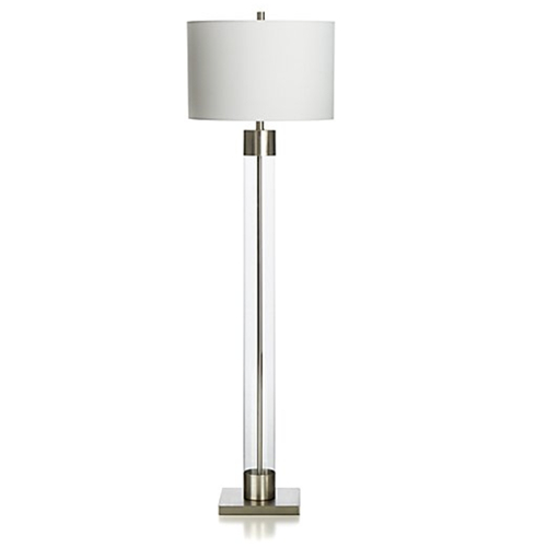 Glass cylinder floor lamp