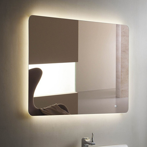 Backlit vanity mirror