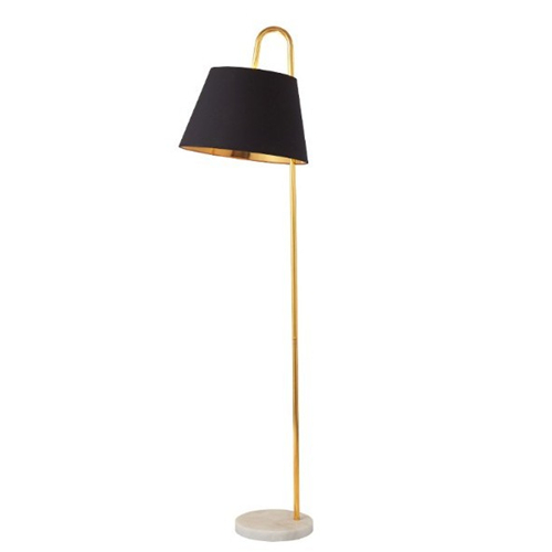 Gold and marble floor lamp