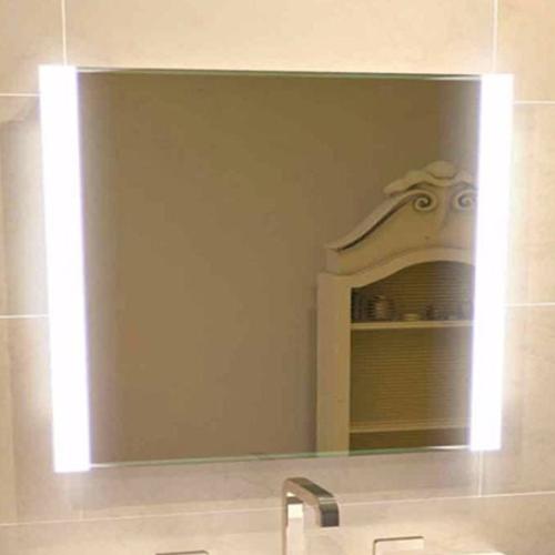 Wall mounted bathroom mirror with lights