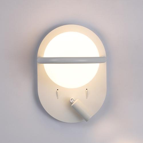 Lámpara de pared Globe con luz de lectura