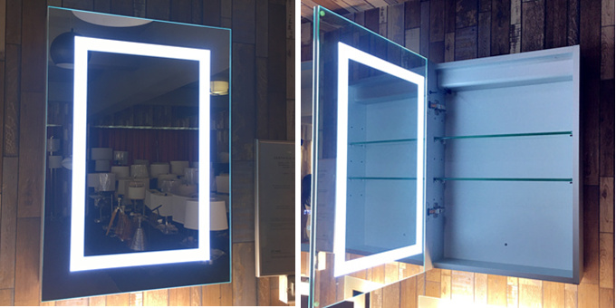 Introducción de nuevos productos: gabinete de espejo con iluminación